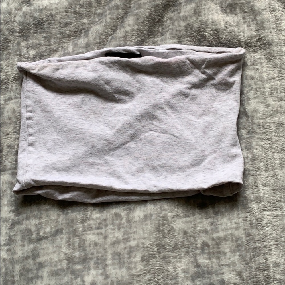 Topshop Silver Gray Tube Crop Top